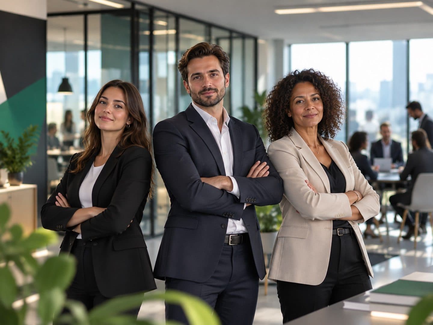Consultants d’un cabinet de conseil en contract management dans leurs bureaux