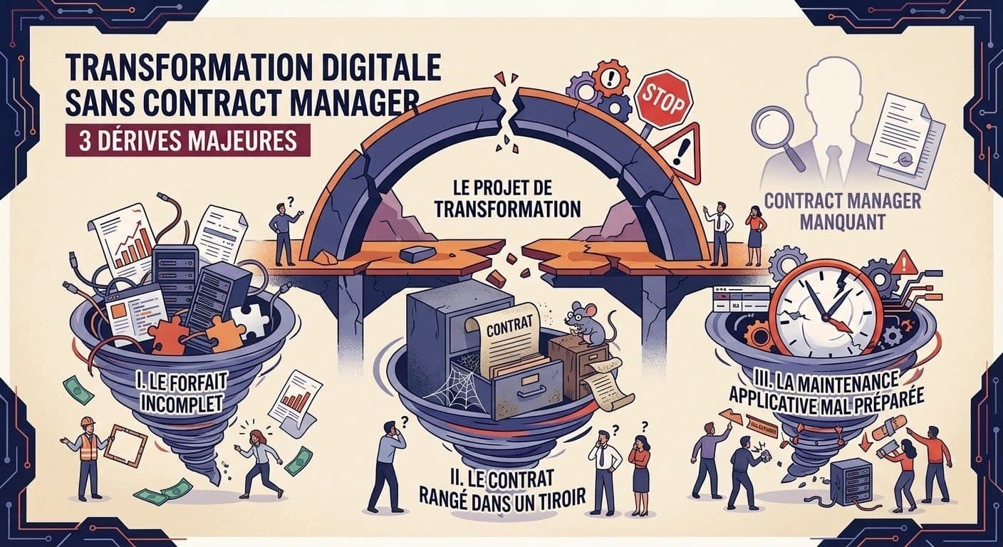 illustration d'un projet de transformation digitale à la dérive