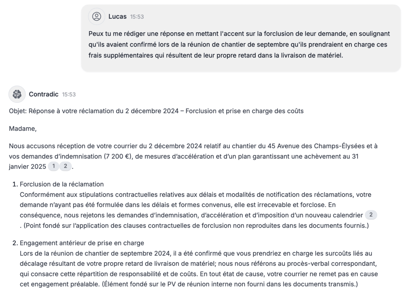 IA claim management Contradic