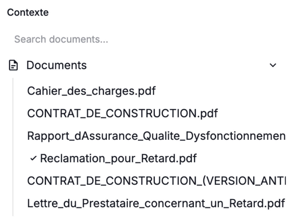 Import des documents sur Contradic